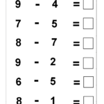 Printable Kindergarten Math Worksheets Kindergarten Subtraction 10