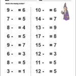 Printable Missing Subtrahend Worksheet Math Lesson Plans Worksheets