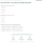 Quiz Worksheet Add Subtract Multiply Polynomials Study