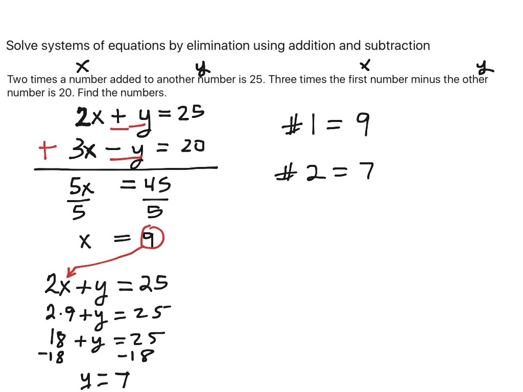 ShowMe Elimination Using Addition And Subtraction