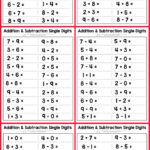 Single Digit Addition And Subtraction Worksheet Itsybitsyfun