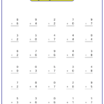 Single Digit Addition And Subtraction Worksheets Kamberlawgroup