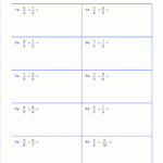 Sixth Grade Fractions Worksheets Subtracting Fractions Edhelpercom