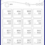 Subtract Within 1000 Without Regrouping Worksheets For 3rd Graders