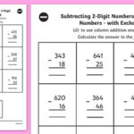 Subtracting 2 Digit And 3 Digit Numbers Column Exchanging Y3