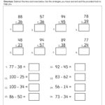 Subtracting From One Hundred Worksheet By Teach Simple