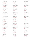 Subtracting Integers From 15 To 15 Negative Numbers In