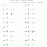 Subtracting Mixed Numbers Worksheet