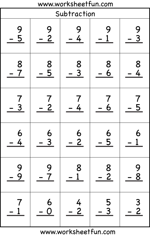 Subtraction 2 Worksheets FREE Printable Worksheets Worksheetfun