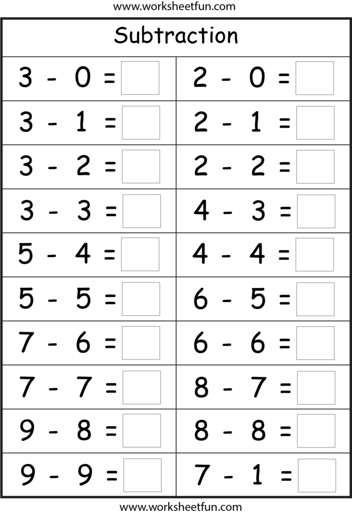 Subtraction 4 Worksheets FREE Printable Worksheets Worksheetfun