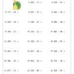 Subtraction Drill Horizontal Subtraction With Regrouping Subtraction