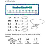 Subtraction Facts To 20 Worksheet