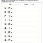 Subtraction Facts To 5 Worksheet In 2020 Subtraction Facts