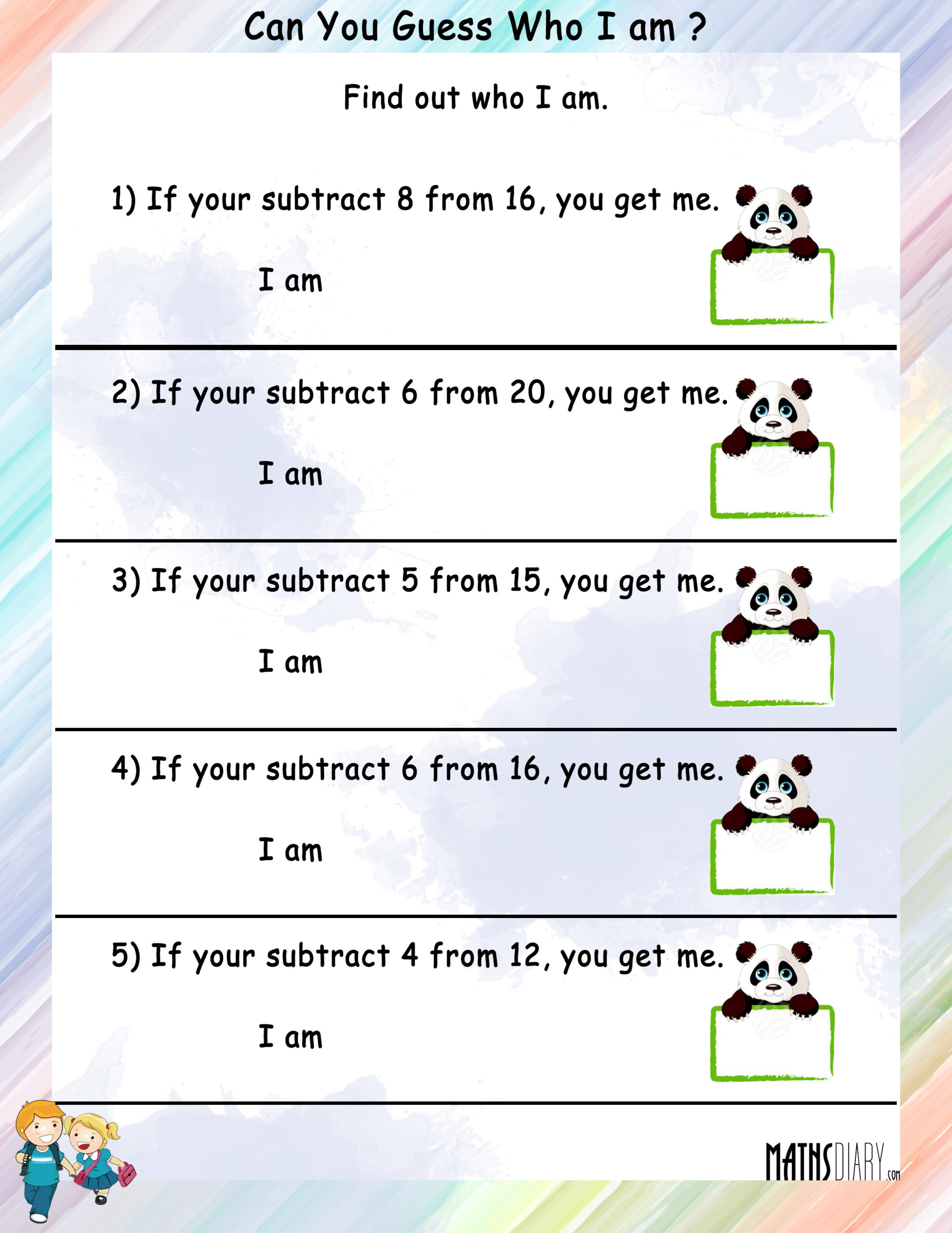 Subtraction Grade 1 Math Worksheets Page 3