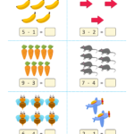 SUBTRACTION Math Activities Preschool Kids Math Worksheets