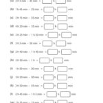 Subtraction Of Time Part 1 Mathematics Worksheets Mental Maths