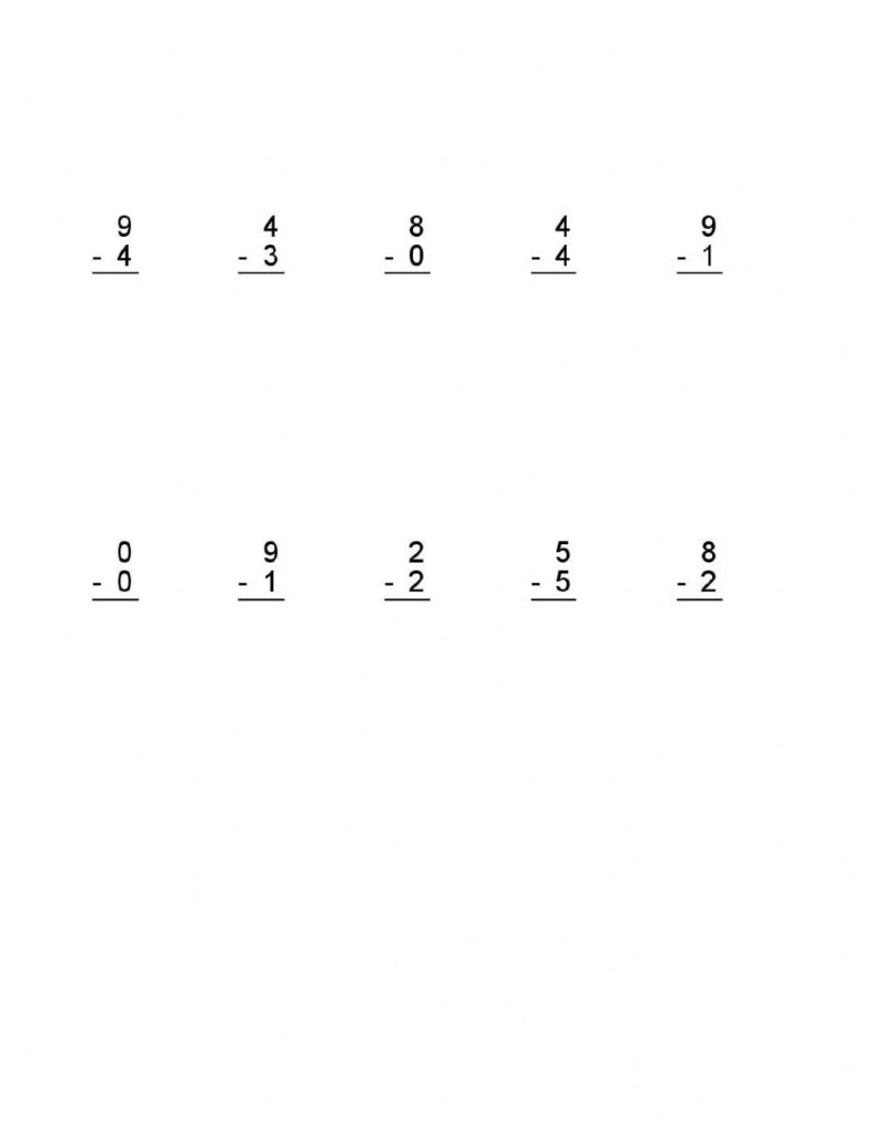 Subtraction Online Pdf Worksheet For UKg