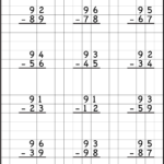 Subtraction Regrouping Cursos De Matematicas Hojas De C lculo