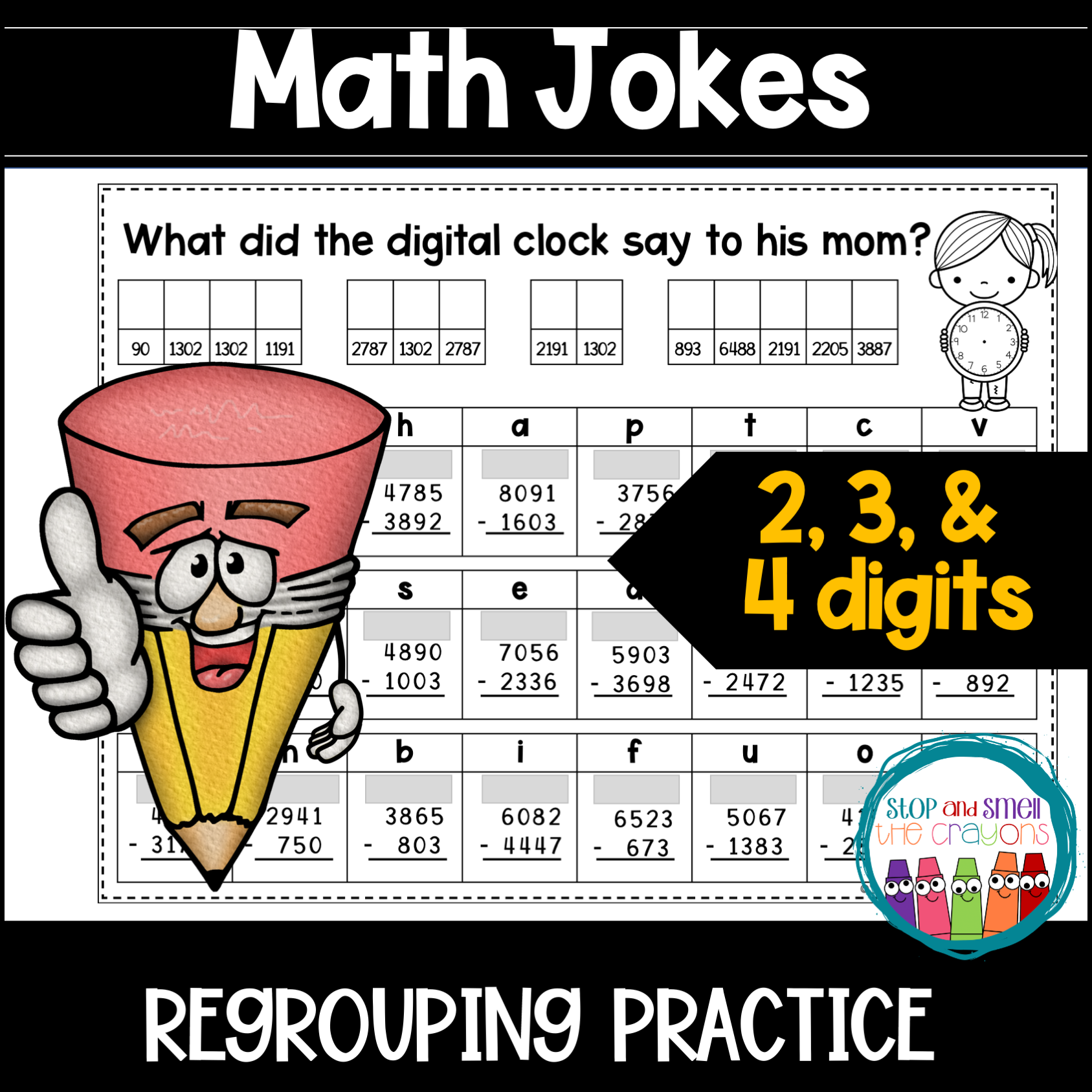 Subtraction Regrouping Worksheets Stop And Smell The Crayons