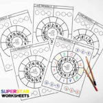 Subtraction Wheels Superstar Worksheets