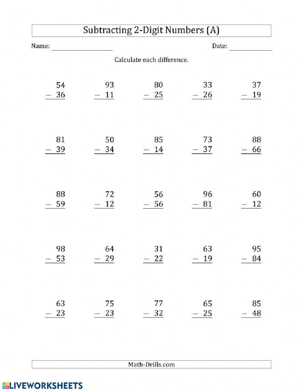 Subtraction With Borrowing Worksheets Pdf Kevinjoblog