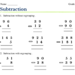 Subtraction Worksheet For Grade 2