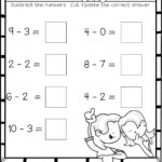 Subtraction Worksheet For Kindergarten