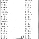 Subtraction Worksheet For Kindergarten Subtraction With Regrouping