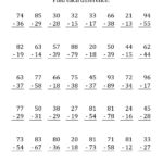 Subtraction Worksheets For Grade 1 With Borrowing Exeter