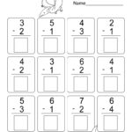 Subtraction Worksheets For Kindergarten Learning Printable