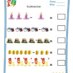 Subtraction Worksheets For Kindergarten Pictorial Subtraction 2