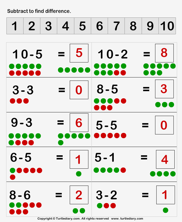 Superkids Math Worksheet Creator Subtraction