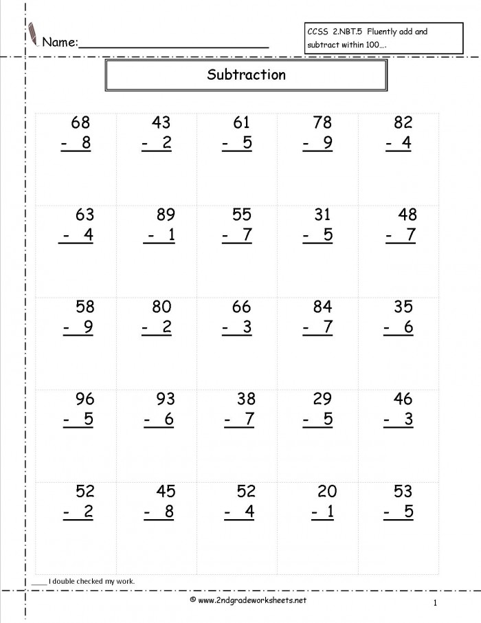 Teaching Subtraction With Borrowing Worksheets Sustainable City News