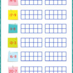 Ten Frame Worksheet Subtraction 1 To 20 Using Ten Frames