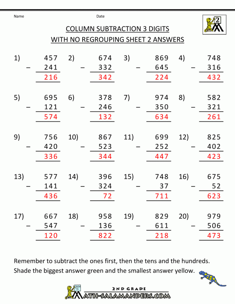 The Best 12 Subtraction Worksheets With Regrouping 4Th Grade Nataliehe
