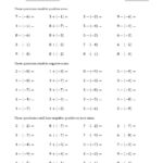 The Positive Plus A Negative Integer Addition Scaffolded Range 1 To 9