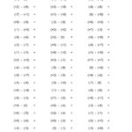 The Subtracting Integers Range 9 To 9 A Integers Worksheet Math