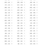 The Subtracting Integers Range 9 To 9 A Math Worksheet Math