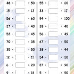 Third Grade Addition Worksheets Horizontal Addition And Subtraction