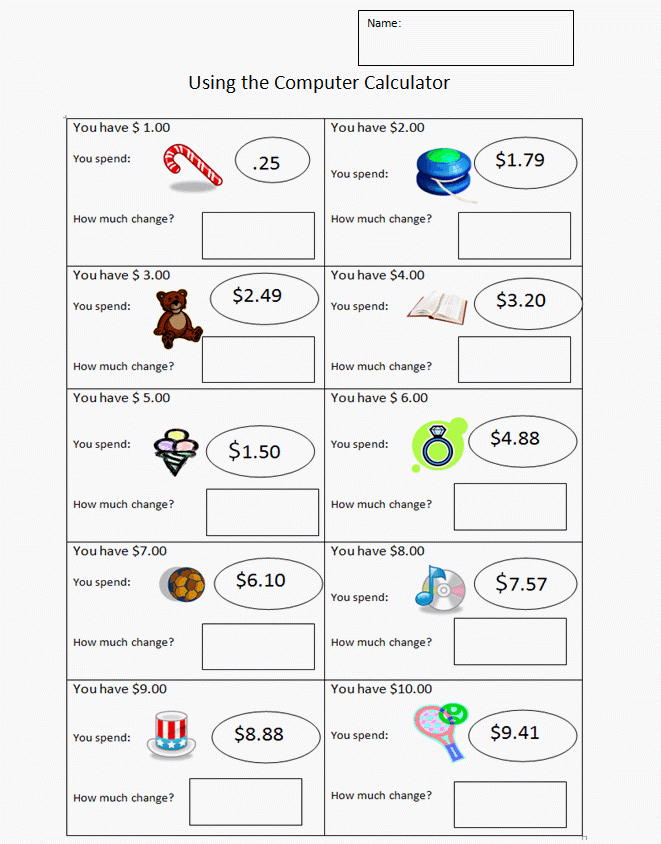 Third Grade Money Worksheet K 5 Computer Lab Technology Lessons 