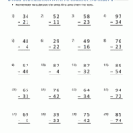 Two Digit Subtraction Without Regrouping