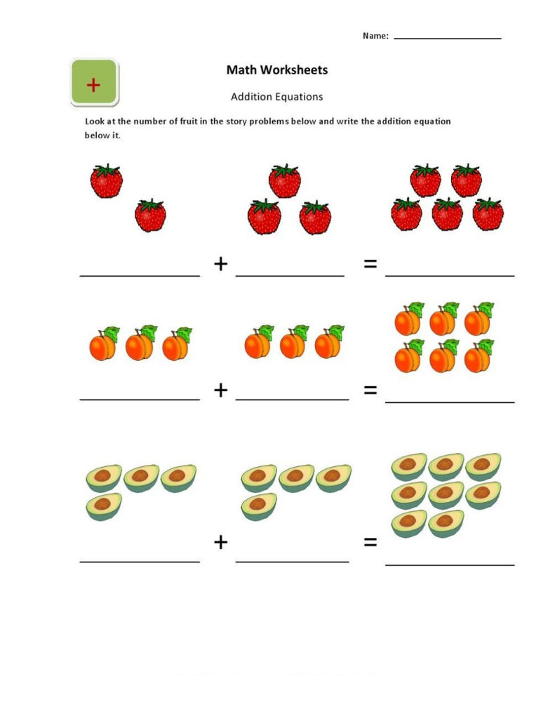 Ukg Worksheets Math Addition Worksheets Kindergarten Math Addition