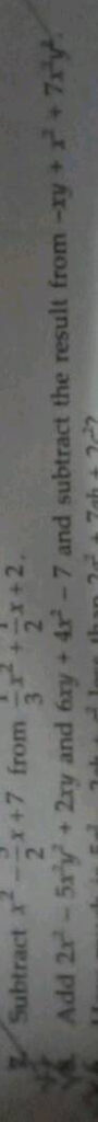 What Must Be Subtracted From 2 3x 2 3 2xy 2y 2 To Get 3x 2 2xy 