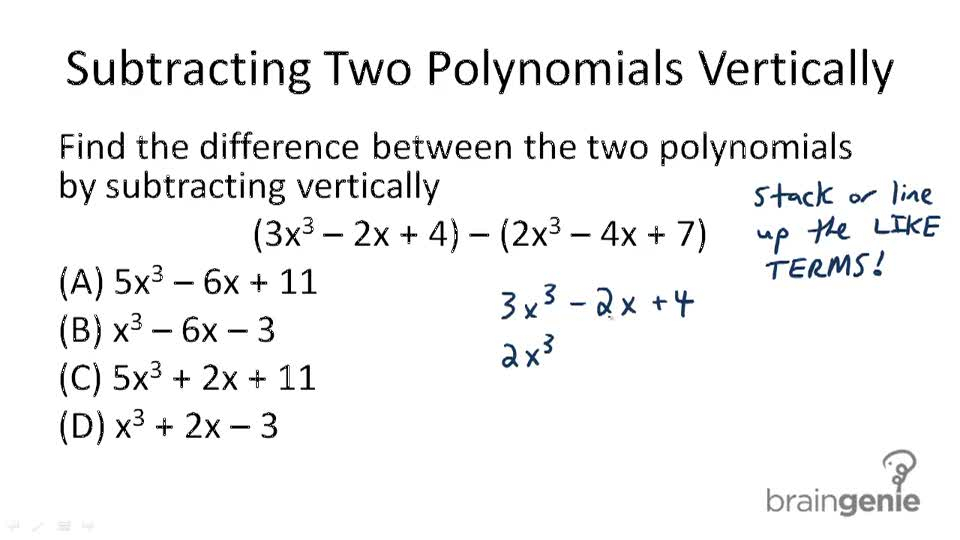 Word Problems Involving Addition And Subtraction Of Polynomials 