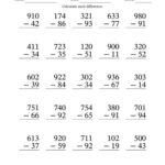 Worksheet Multi Digit Subtraction Grass Fedjp Worksheet Study Site